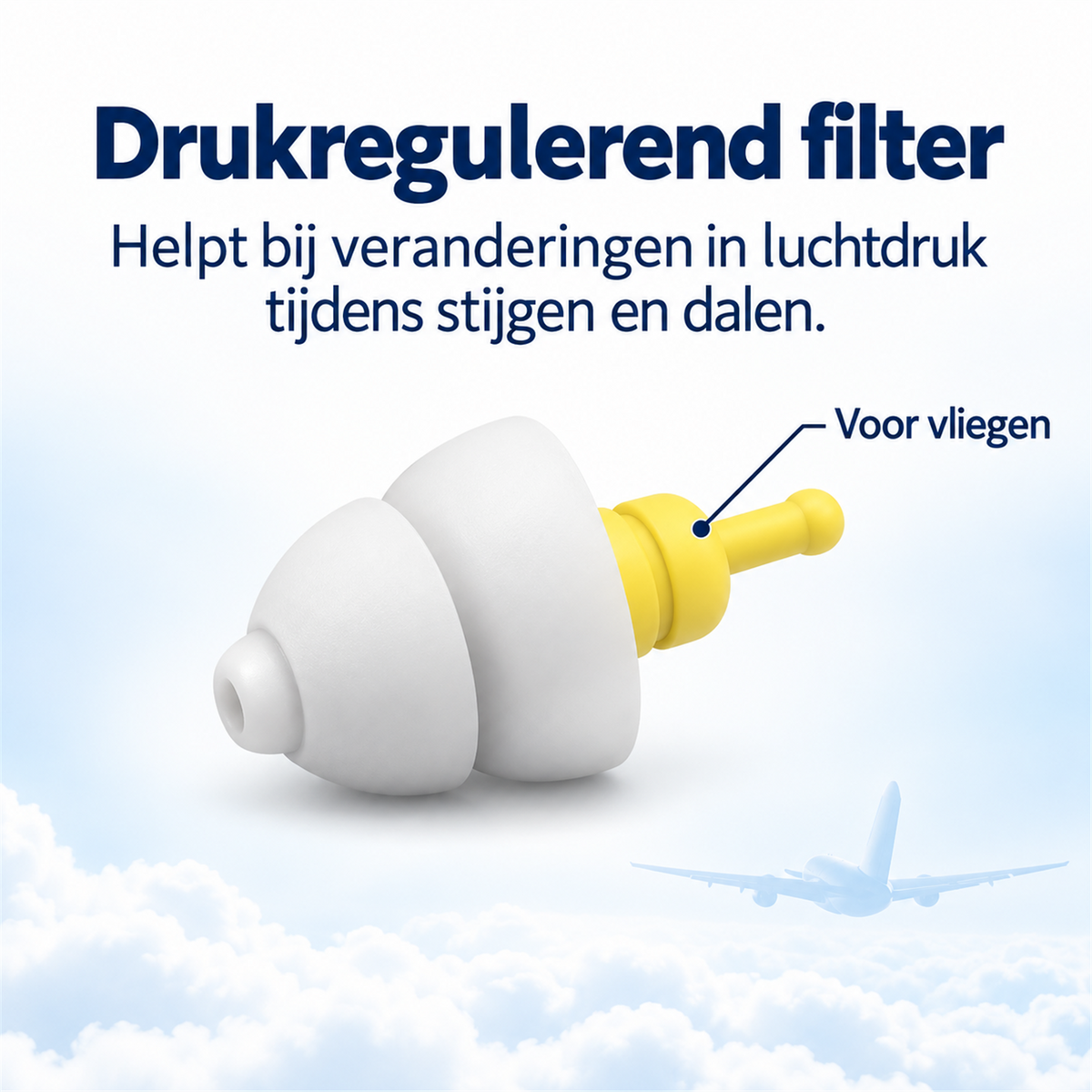 Drukregulerend filter helpt bij veranderingen in luchtdruk tijdens stijgen en dalen
