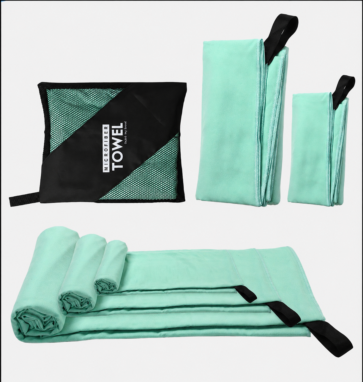 Dryfly microvezel reishanddoek mintgroen