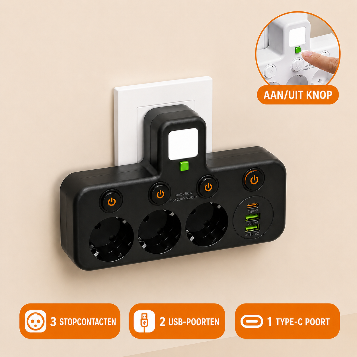 VoltGo_Universele_Reisstekker_USB_C_Wereld_Adapter_2